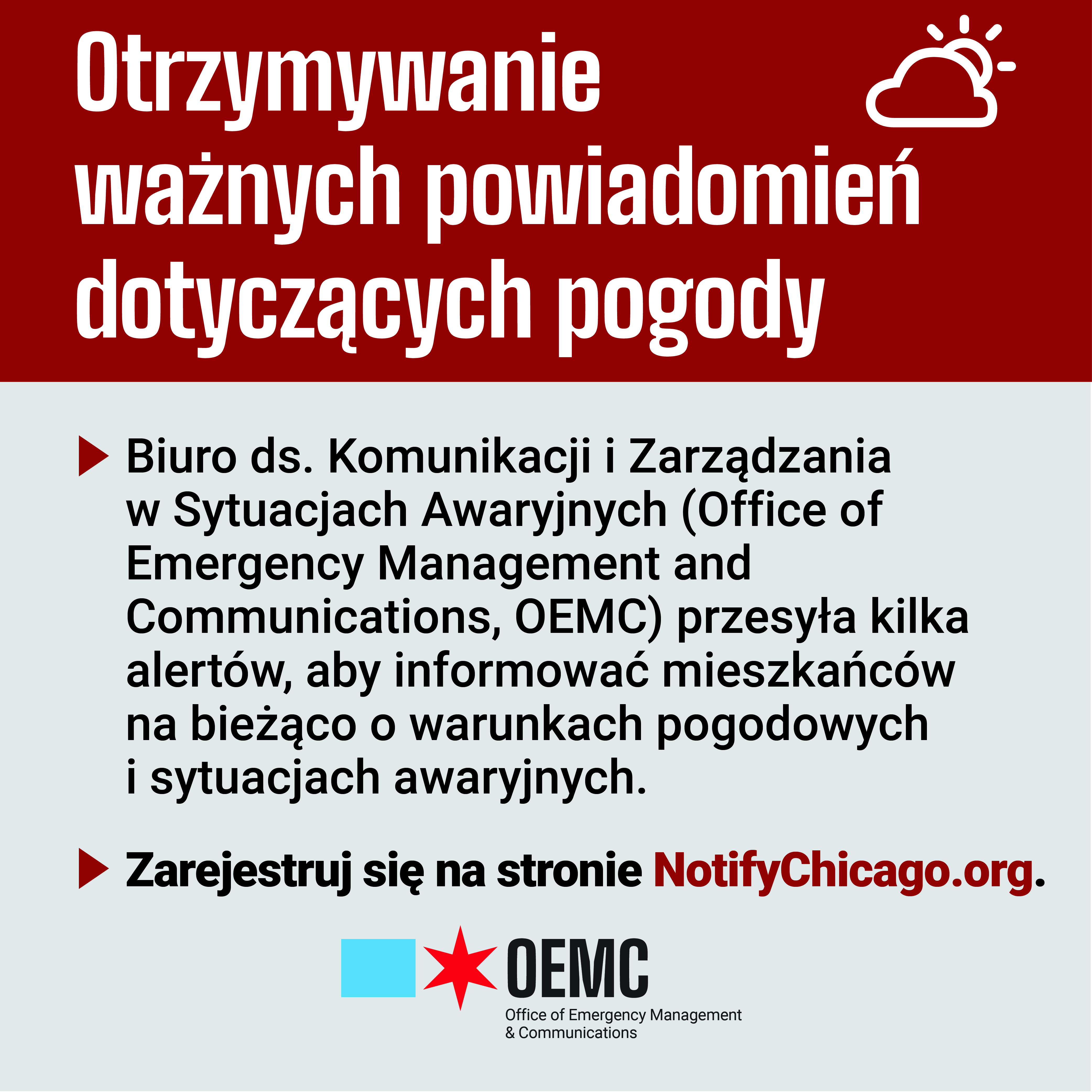 OEMC Weather Notifications - Polish